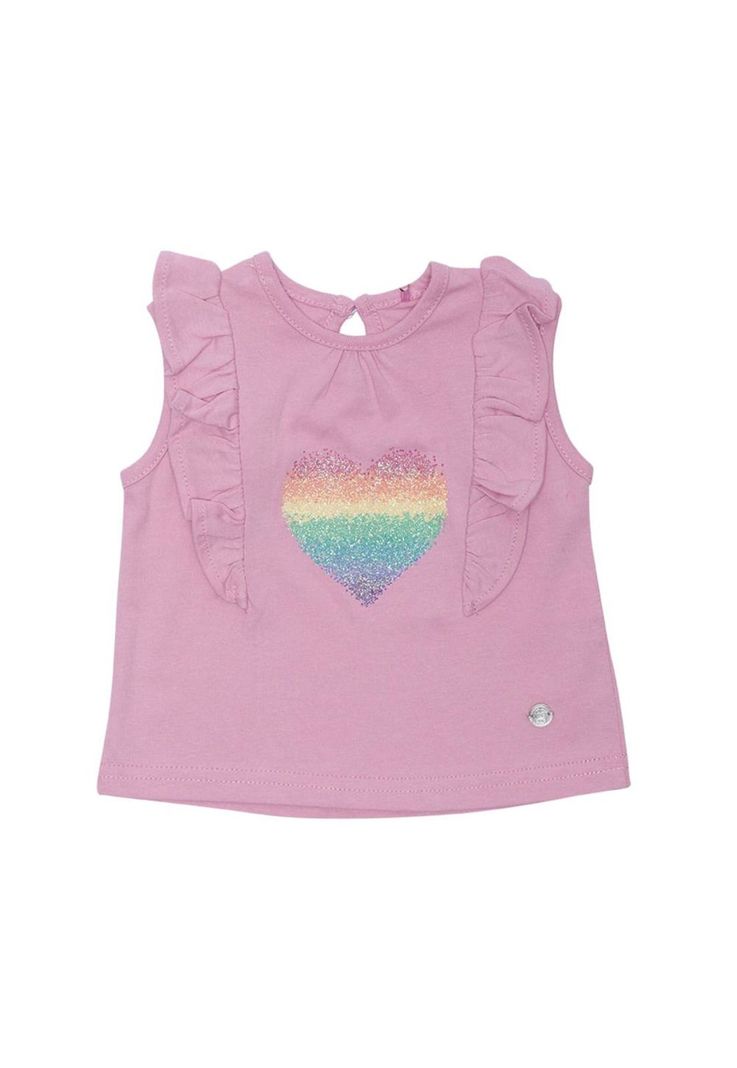 Polera Manga Corta Bebe Niña Lavanda Pillin-0