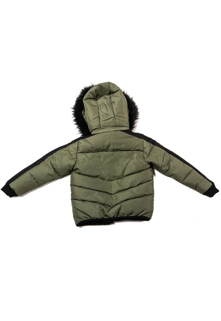 Parka con  Capucha Niño Verde Pillin-3