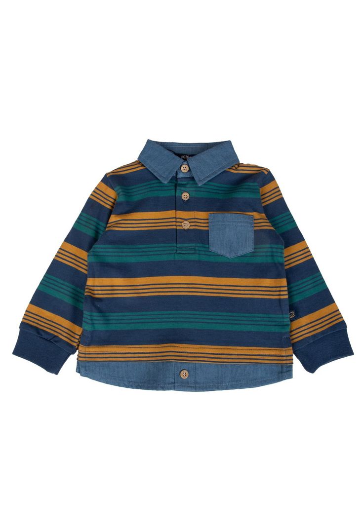 Polera Bebe  Azul Pillin ( PVB618-25AZU )-0