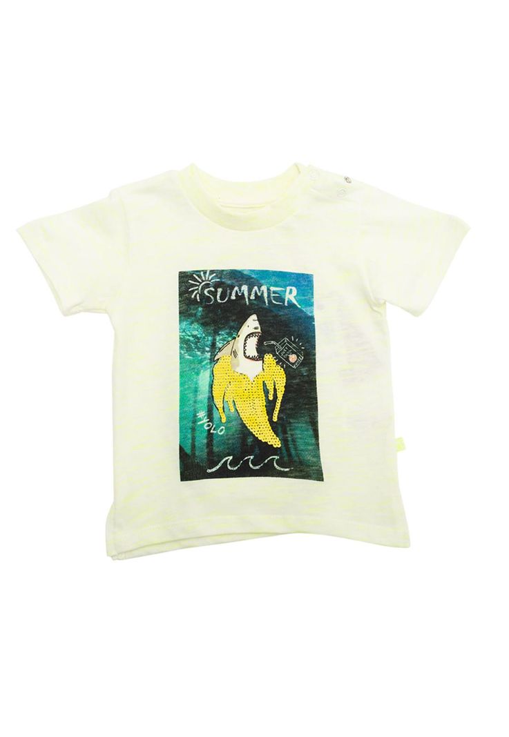 Polera Tiburon Bebe Niño Amarillo Pillin-0