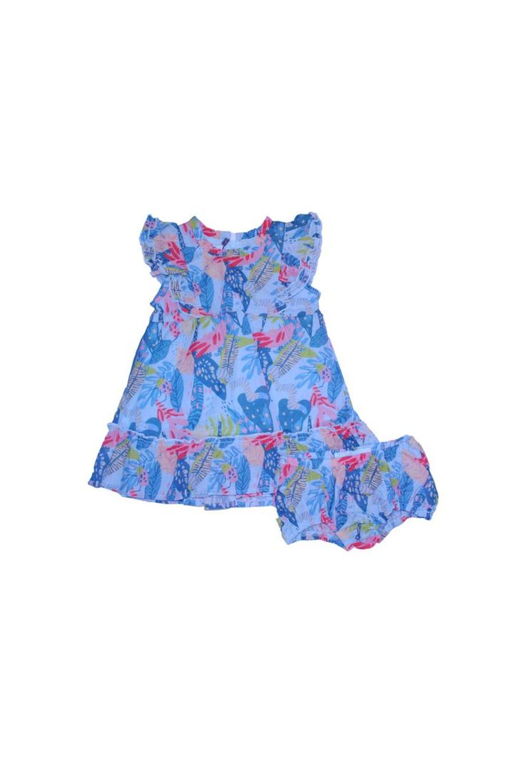 Vestido Bebe Niña Turquesa Pillin-0