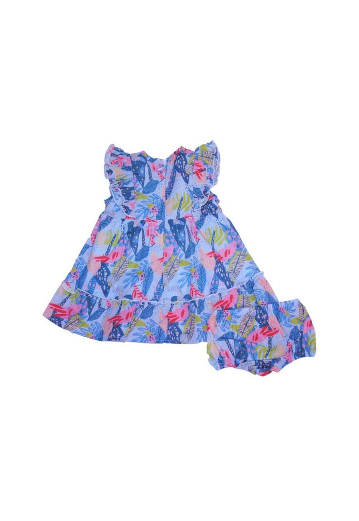 Vestido Bebe Niña Turquesa Pillin-3