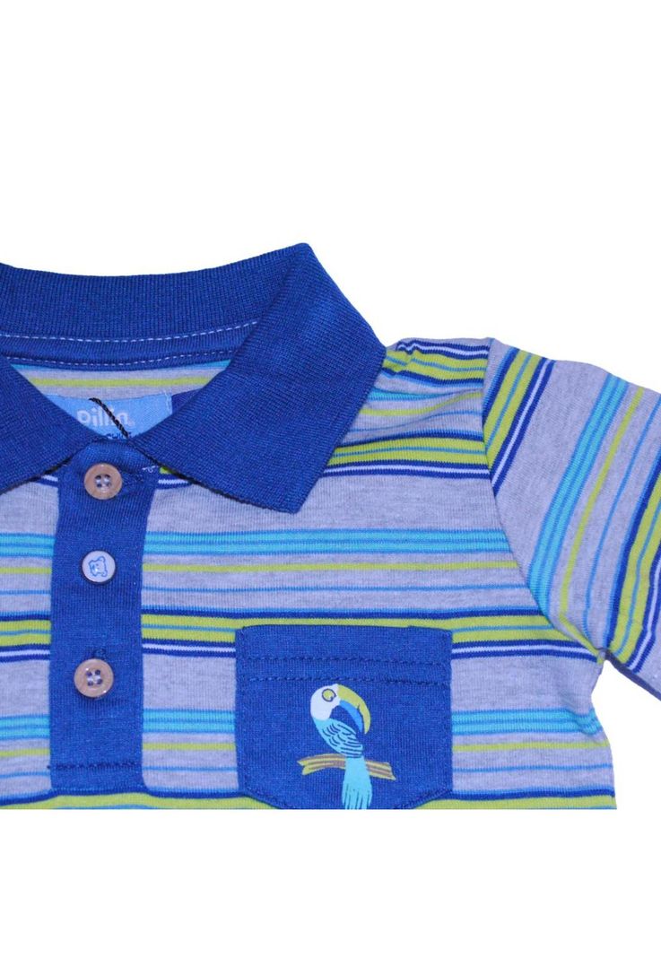 Polera Bebe Niño Gris claro Pillin-1