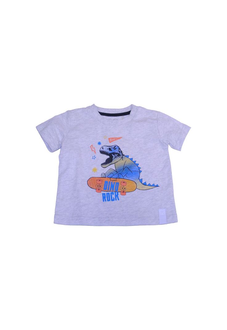Polera Bebe Niño Gris claro Pillin-0