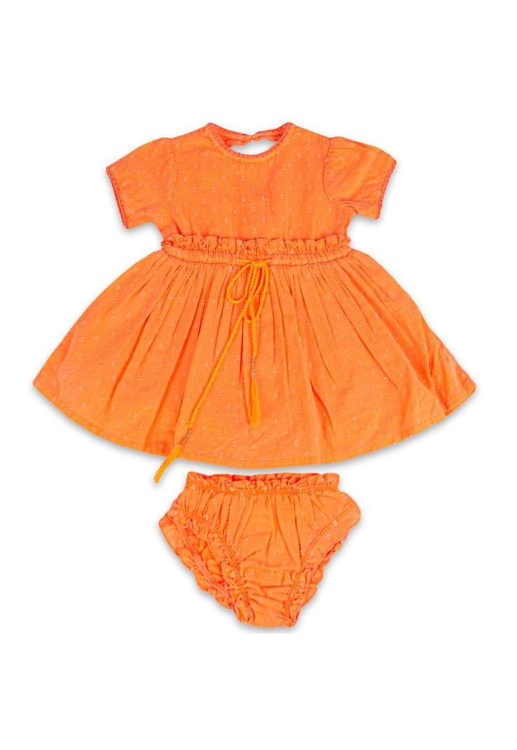 Vestido Bebe Niña Naranja Pillin-0