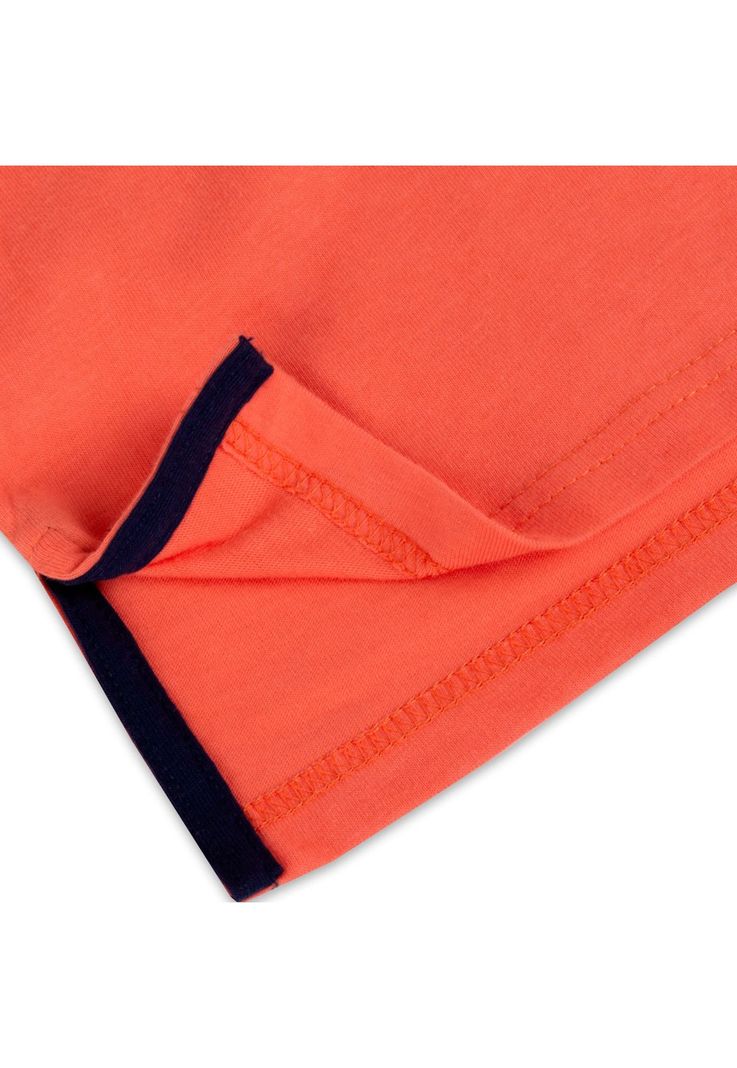 Polera Manga Corta Niño Naranja Pillin-2