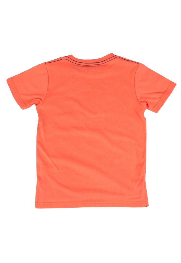 Polera Manga Corta Niño Naranja Pillin-3