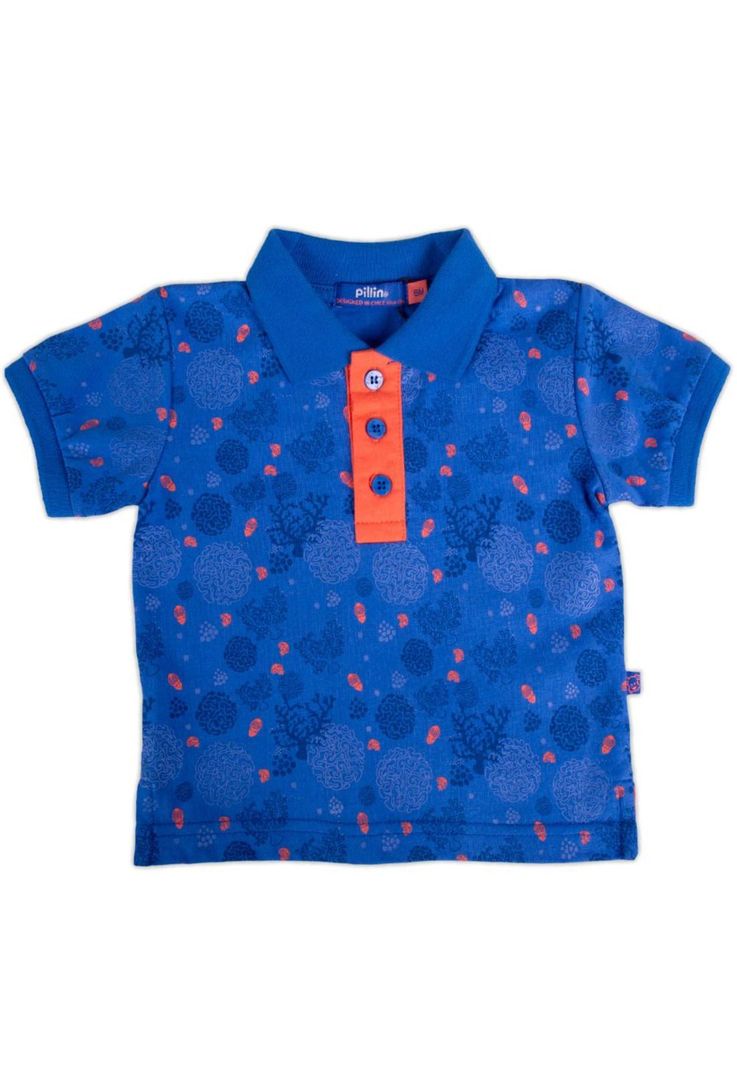 Polera Bebe Niño Azul petróleo Pillin-0