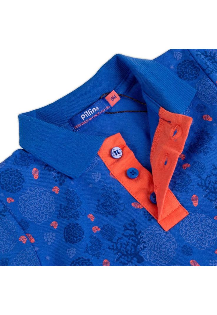 Polera Bebe Niño Azul petróleo Pillin-2