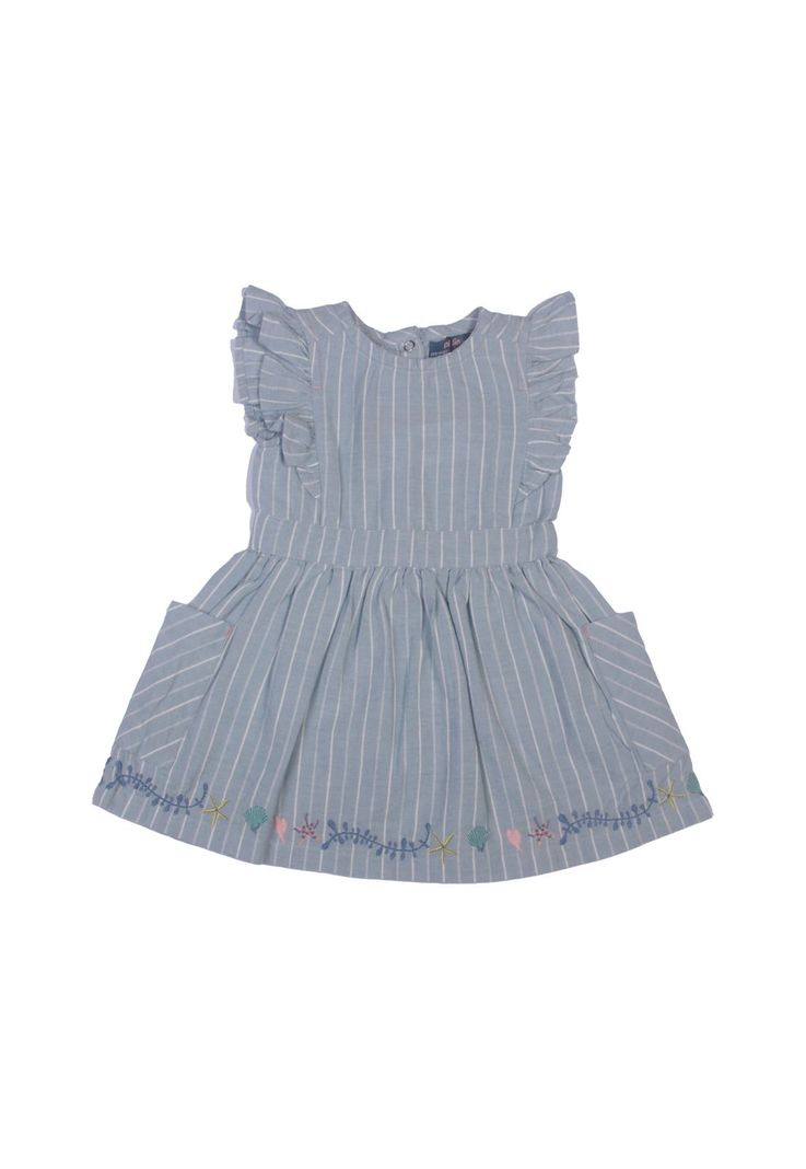 Vestido Bebe Niña Celeste Pillin-1