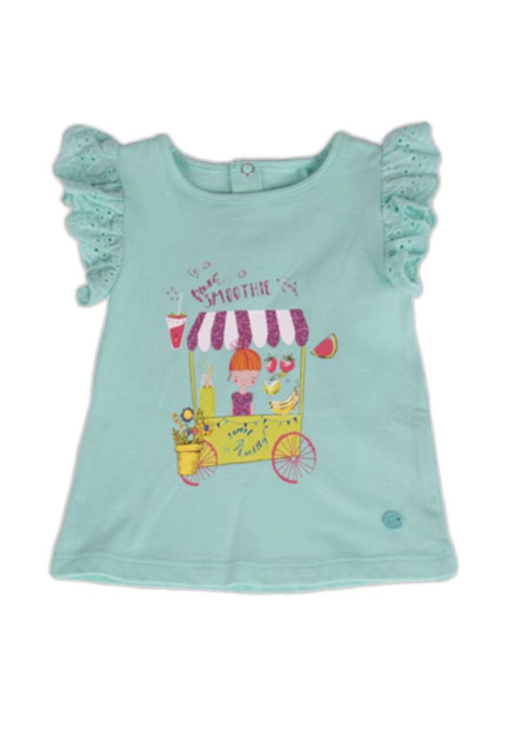 Polera Bebe Nina Turquesa Pillin