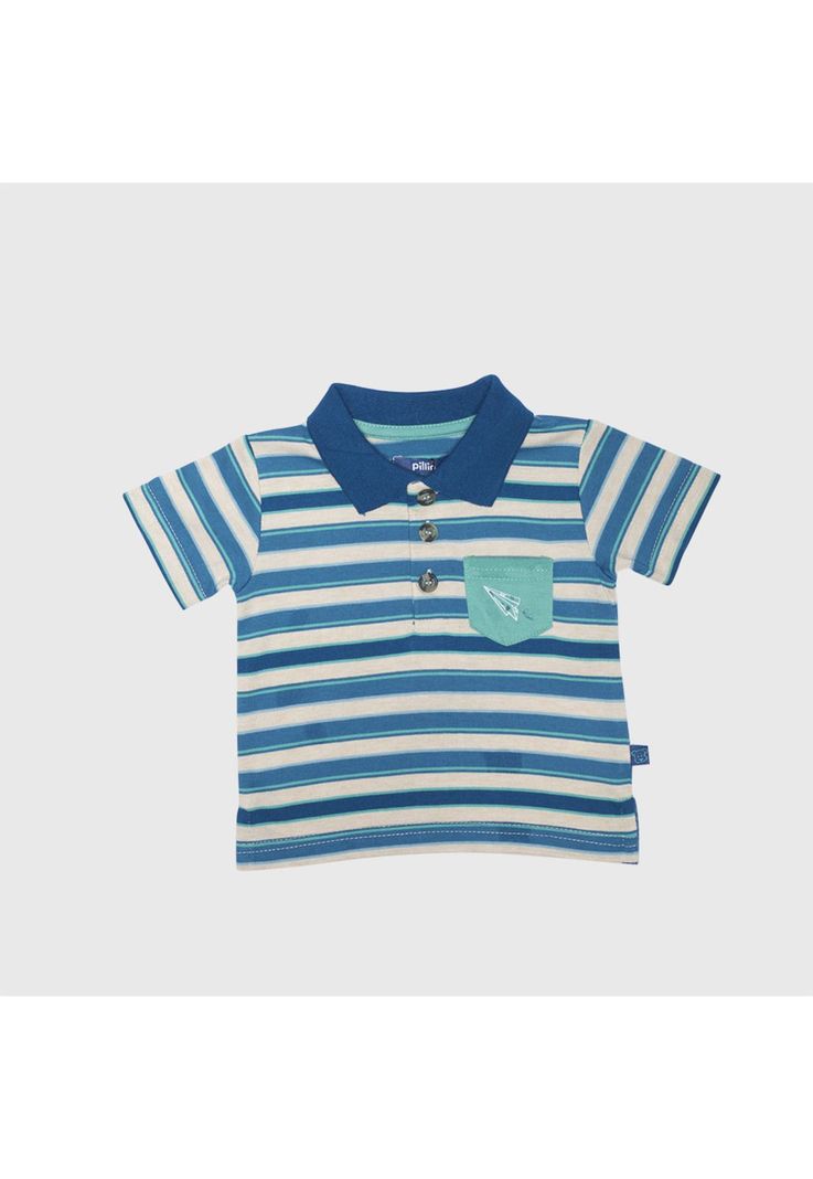 Polera Bebé Niño Azul Pillin-0