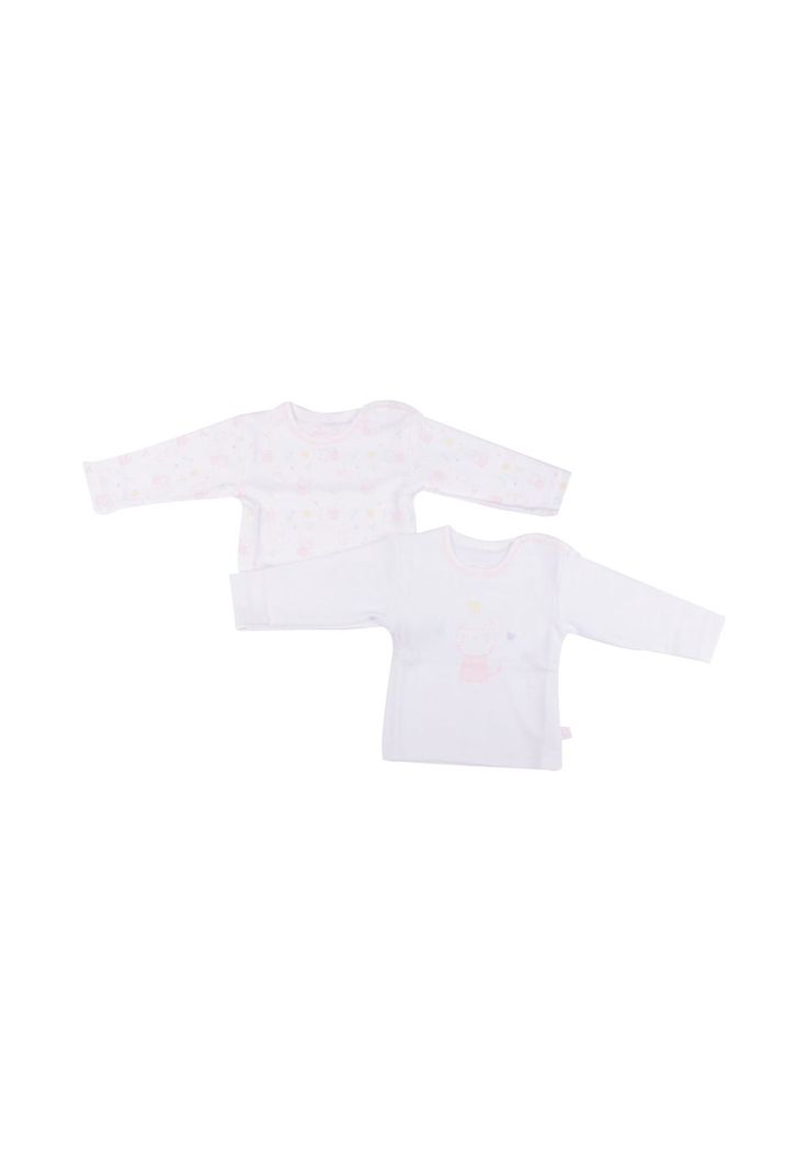 Set 2 Pzas Camiseta Bebe Niña Multicolor Pillin-0