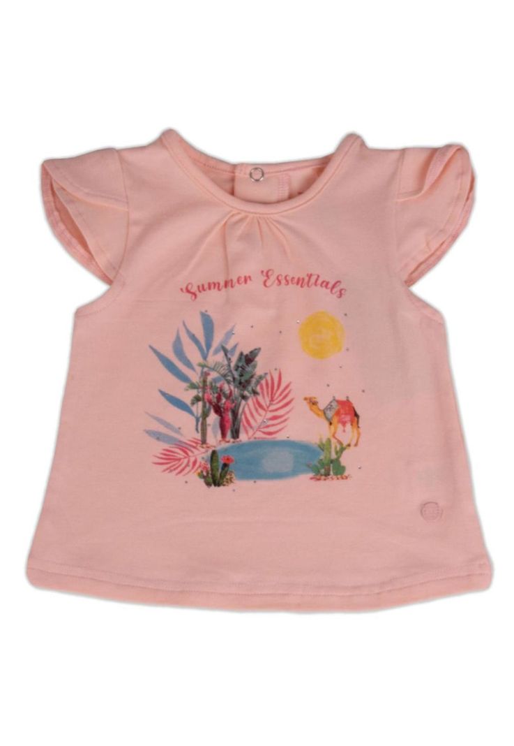 Polera Bebe Niña Naranja Pillin-0
