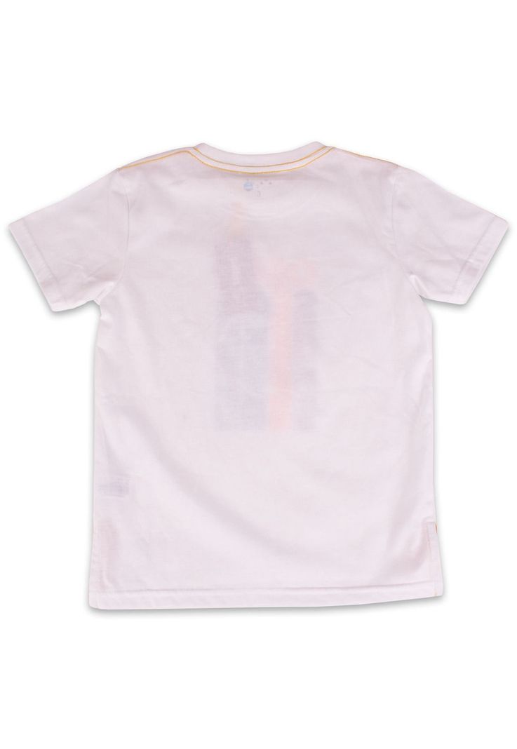 Polera Manga Corta Niño Blanco Pillin-4