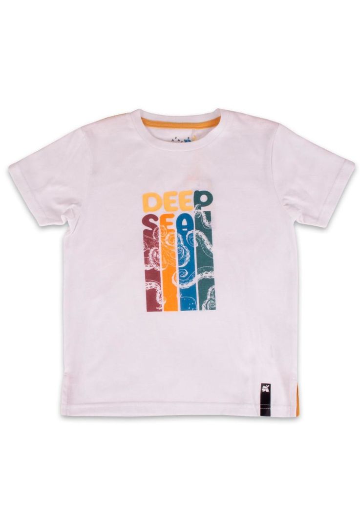 Polera Manga Corta Niño Blanco Pillin-0