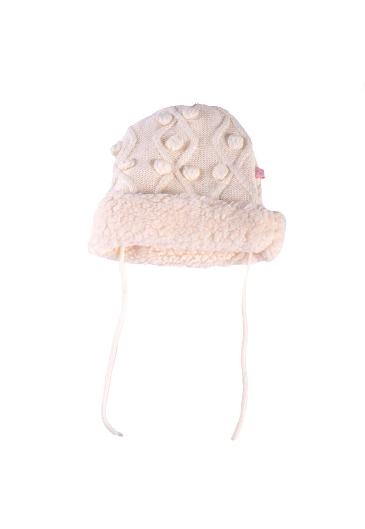 Gorro Bebé Niña Crudo Pillín-0