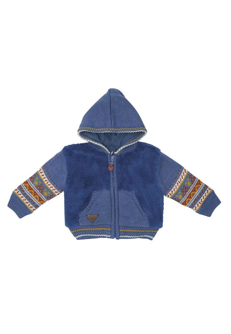 Chaleco C/Capucha Bebé Niño Azul Pillin-0