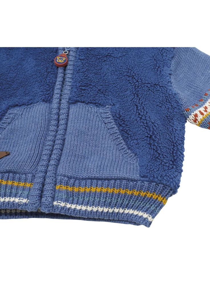 Chaleco C/Capucha Bebé Niño Azul Pillin-3