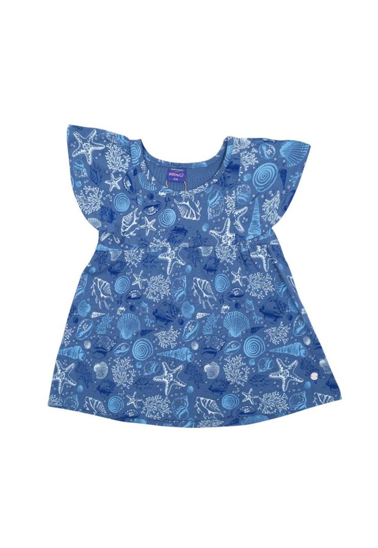 Vestido Bebé Niña Azul Pillín-0