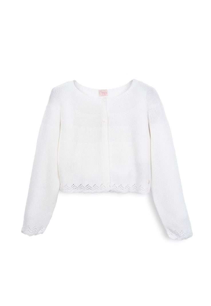 Chaleco Niña con Botones Blanco Pillin