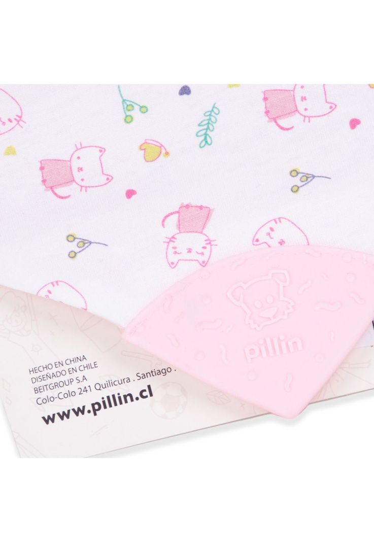 Babero Unisex Rosado Pillin-1