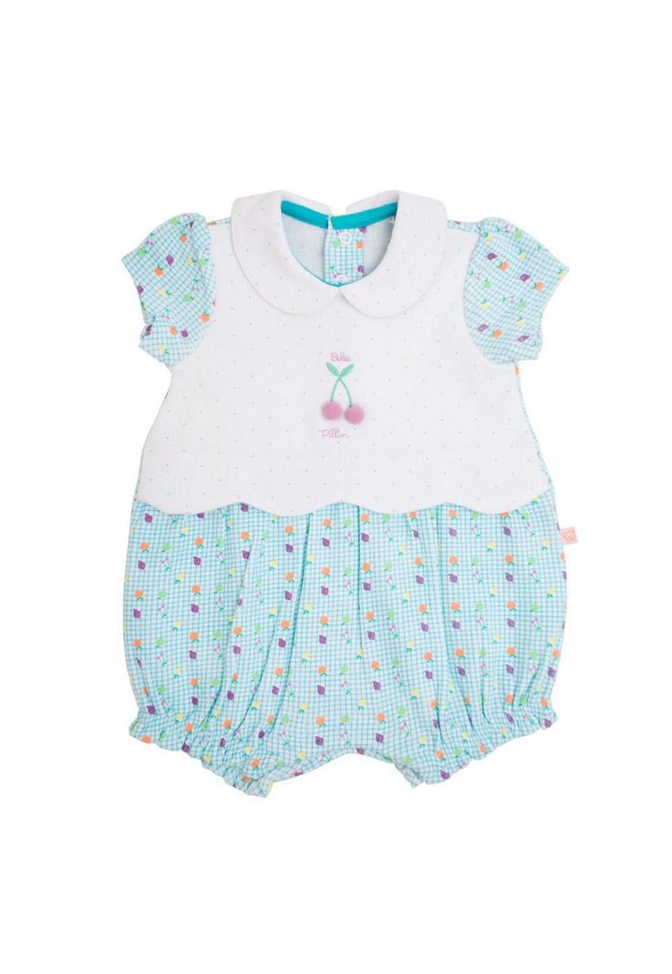 Mameluco Fruta Bebe Niña Celeste Pillin-0