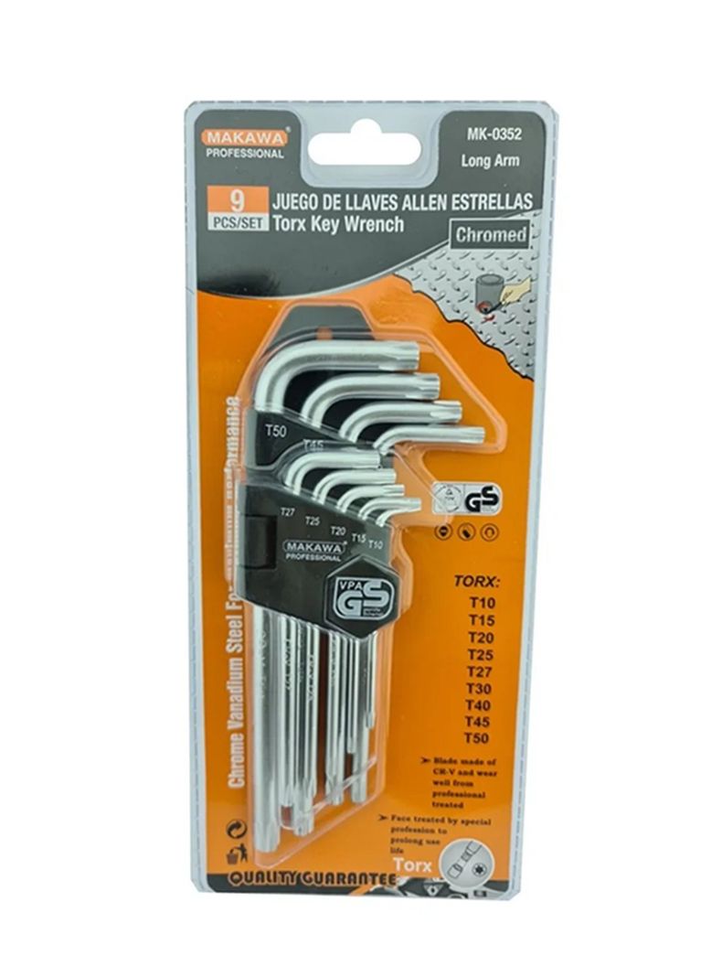 Set Llaves Medianas Allen Estrella 9 Piezas Mk0352-0