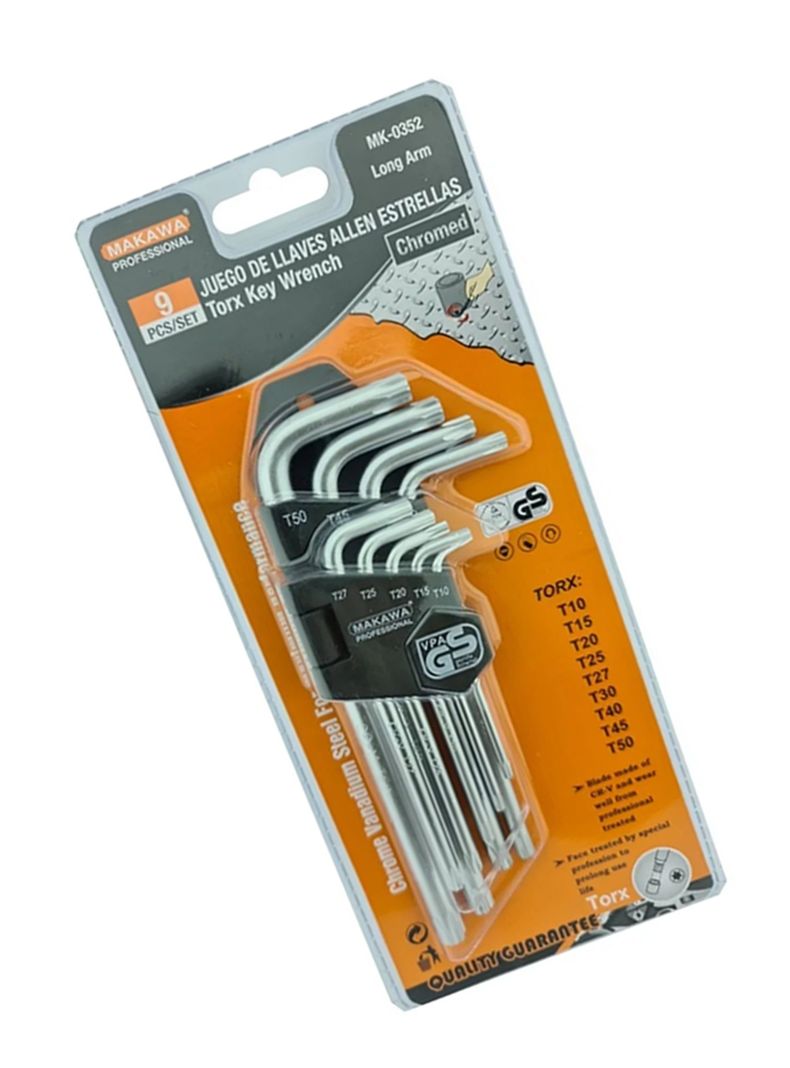 Set Llaves Medianas Allen Estrella 9 Piezas Mk0352-1