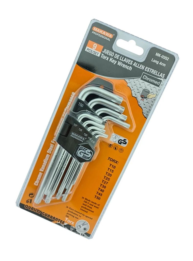 Set Llaves Medianas Allen Estrella 9 Piezas Mk0352-2