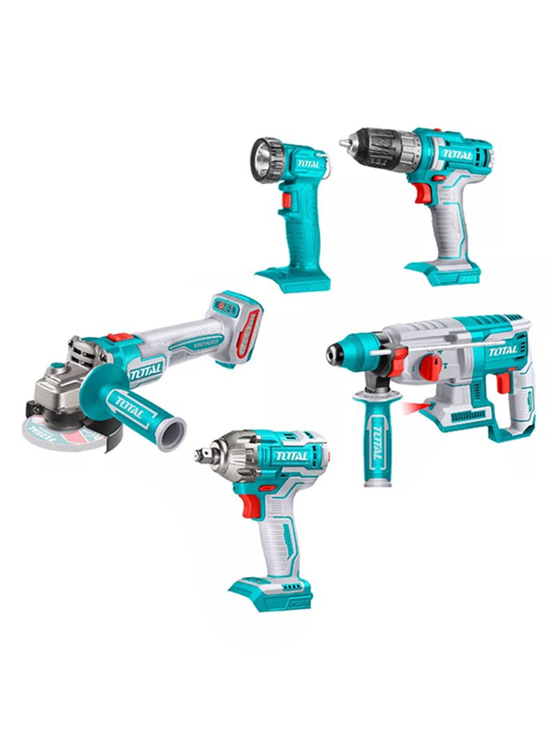Kit Herramientas Inalámbricas 20v 6 Pcs+ 2 Bat+ Carg Total-1