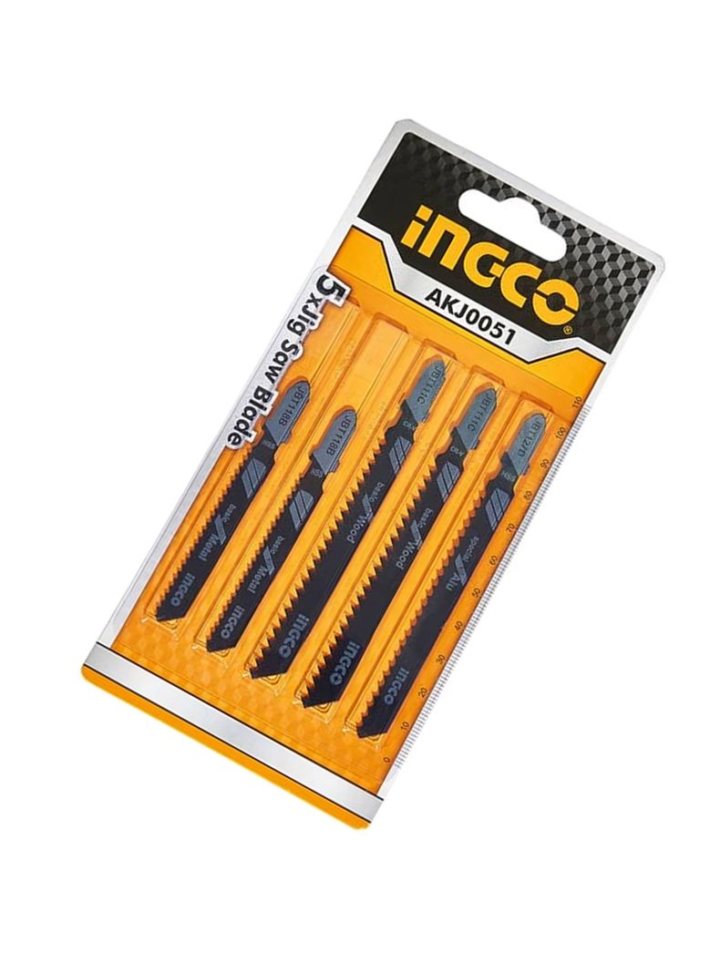 Set Juego De Hojas Para Sierra Caladora 5 Pcs Ingco Akj0051-2