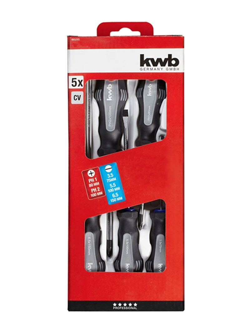 Set Juego Destornilladores 5 Piezas Kwb 665205-1