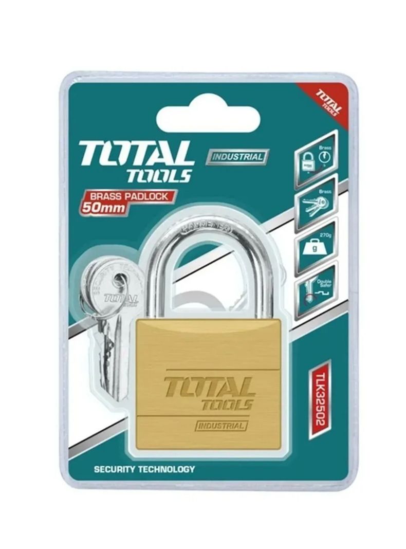 Candado Seguridad De Bronce 50mm Total Tlk32502-0