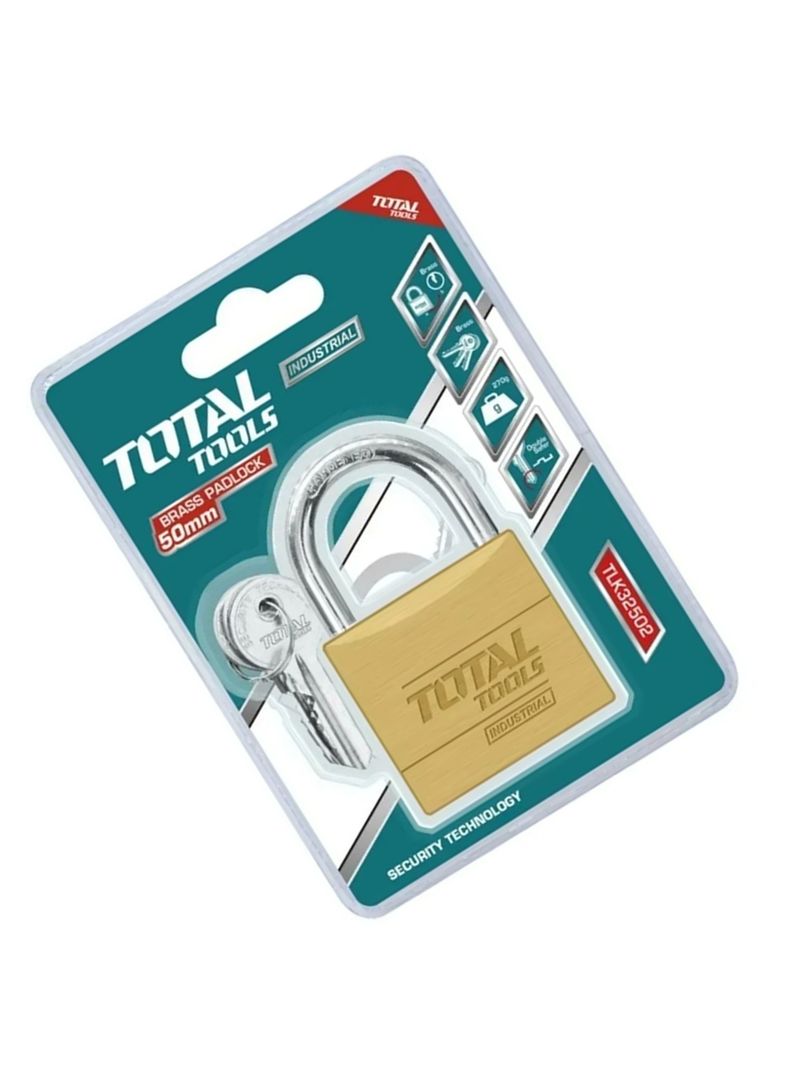 Candado Seguridad De Bronce 50mm Total Tlk32502-1