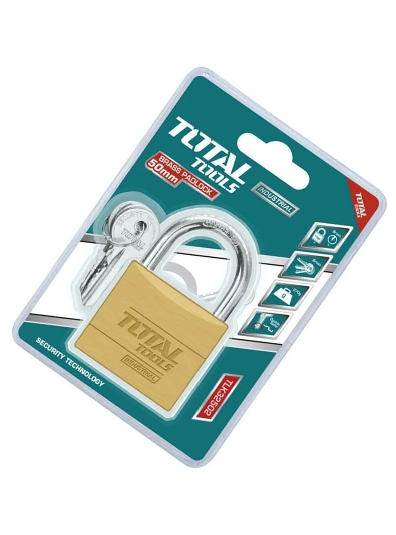Candado Seguridad De Bronce 50mm Total Tlk32502-2