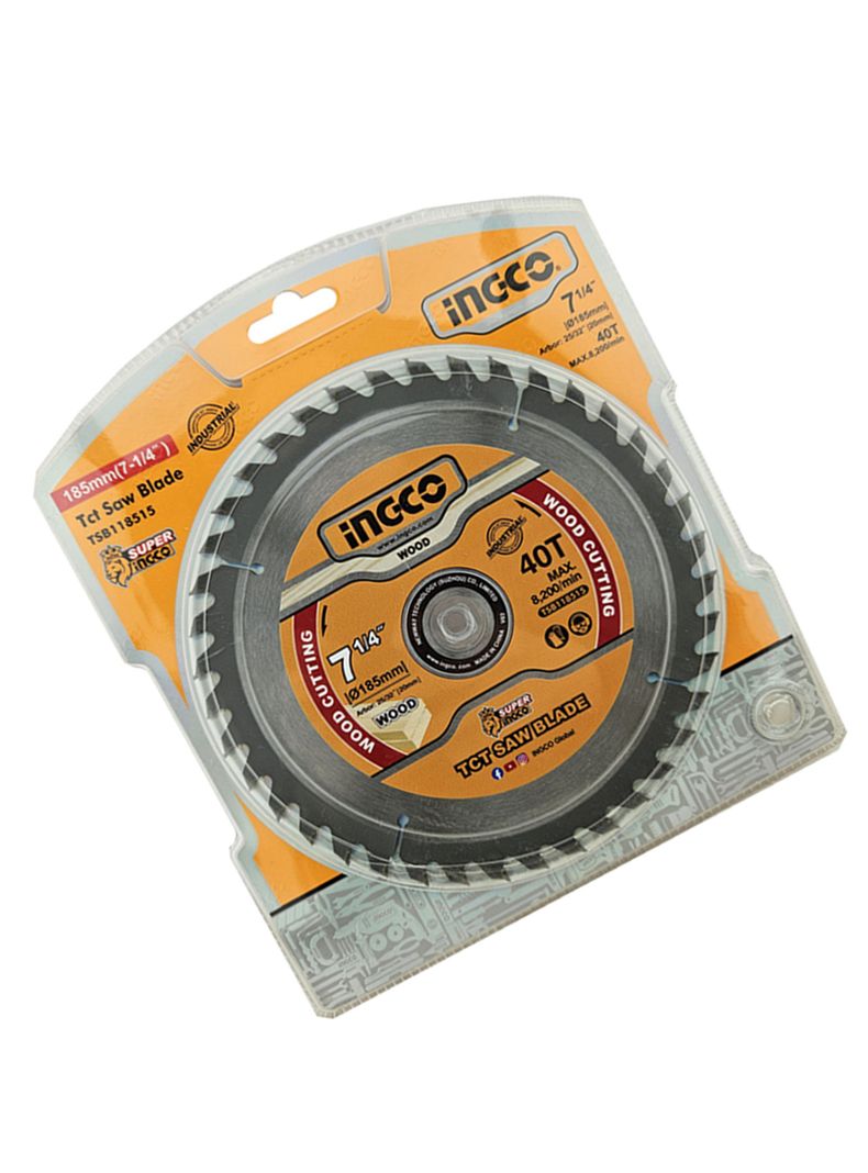 Disco De Sierra Circular 7 1/4 Pulgadas 40 Dientes Ingco-1