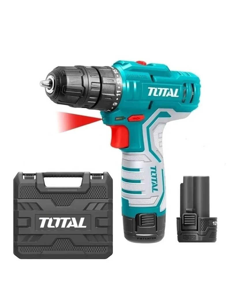 Taladro Inalambrico 1350rpm 10mm 2 Bat 12v Total