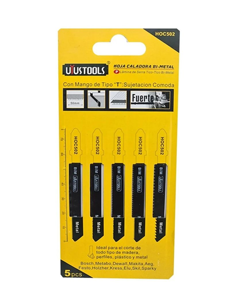 Hojas Bimetal P/ Sierra Caladora 5 Pcs Uyustools-0