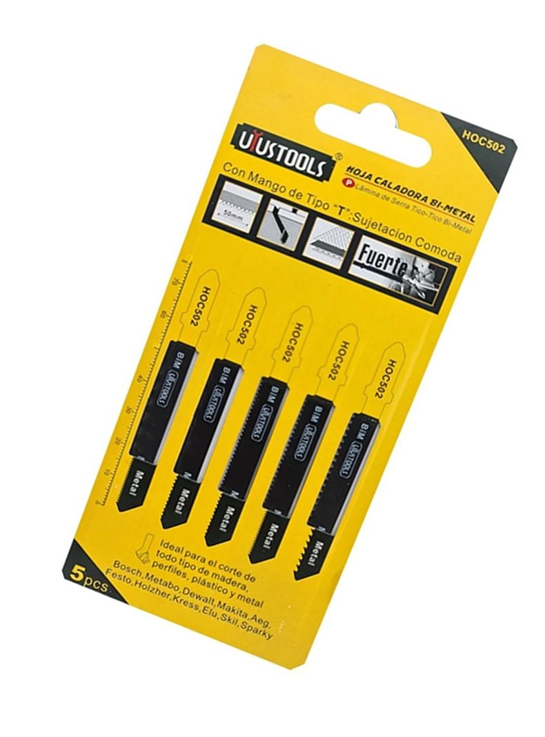 Hojas Bimetal P/ Sierra Caladora 5 Pcs Uyustools-1
