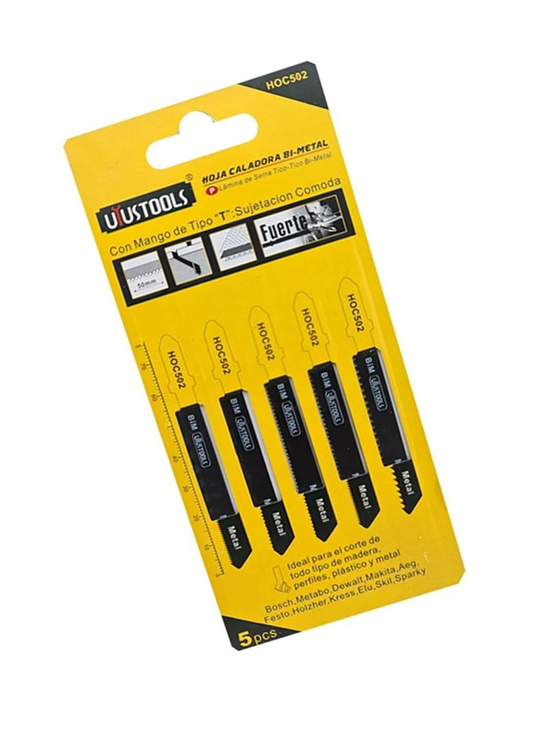 Hojas Bimetal P/ Sierra Caladora 5 Pcs Uyustools-2