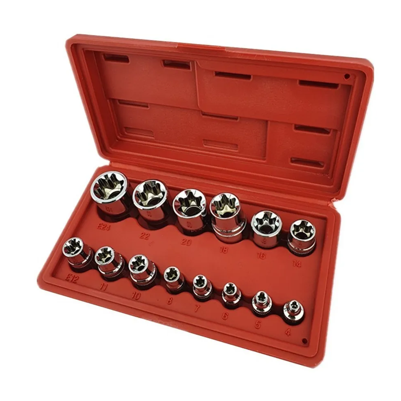 Set Juego De Dados Torx Estrella Hembra 14 Piezas-1