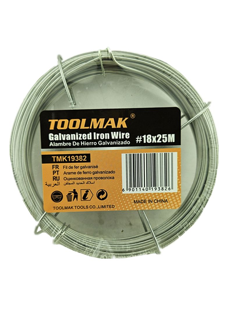 Alambre Galvanizado #18 Rollo 25mts Toolmak-0