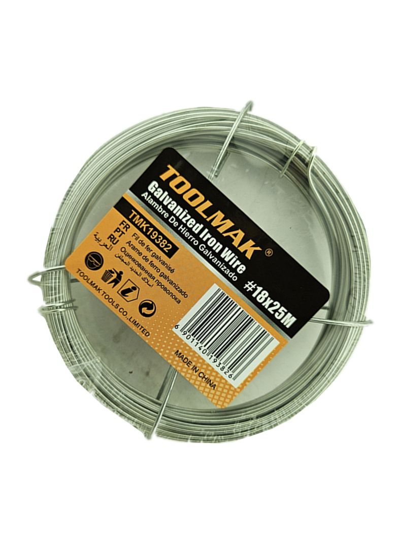 Alambre Galvanizado #18 Rollo 25mts Toolmak-1