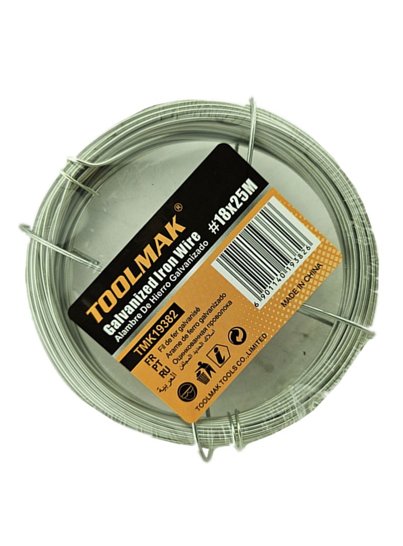 Alambre Galvanizado #18 Rollo 25mts Toolmak-2