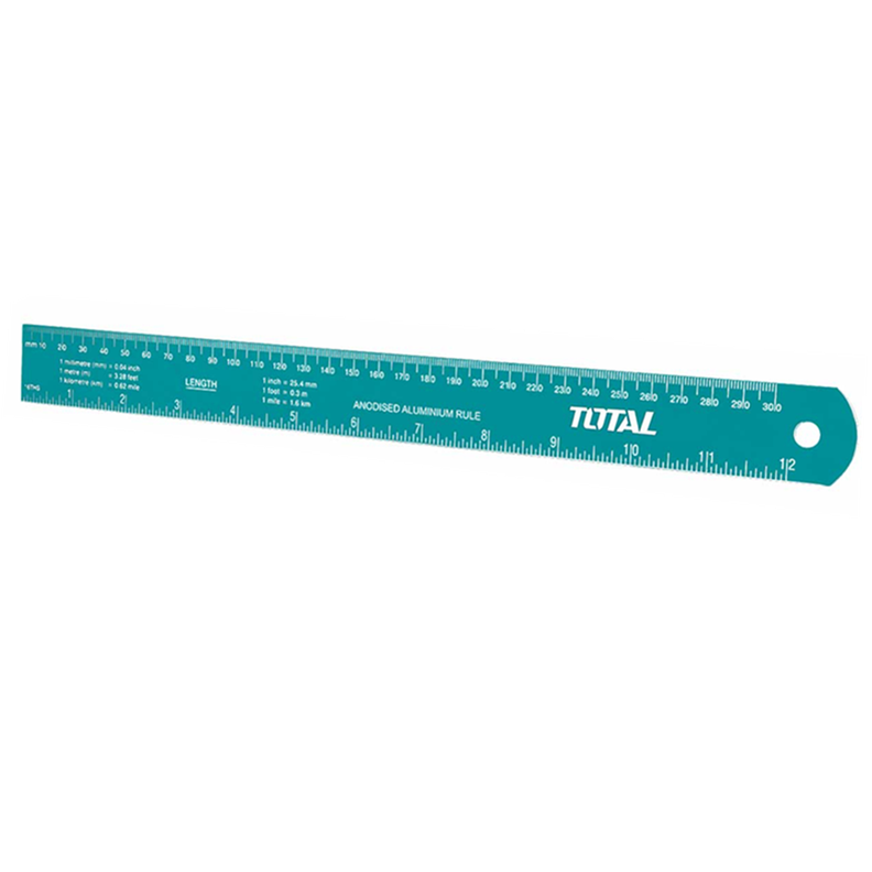 Regla Precisión De Aluminio 30cm Total Tmt633002-0