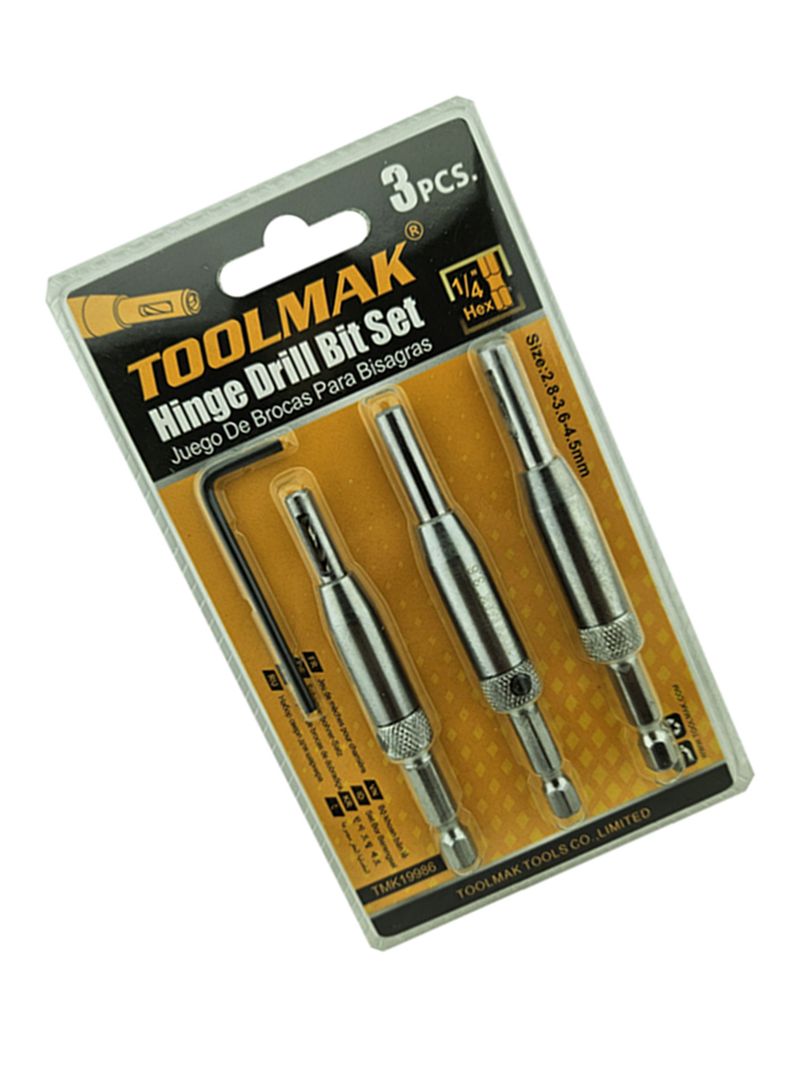 Brocas Autocentrantes Centradoras Rieles Bisagras 3 Pcs Tmk-1