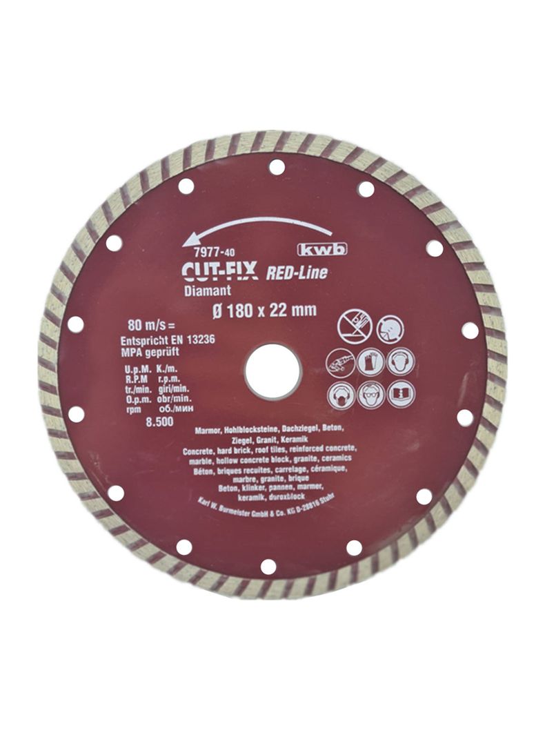 Disco Corte Diamantado Turbo 7 180mm Kwb 7977-40-0