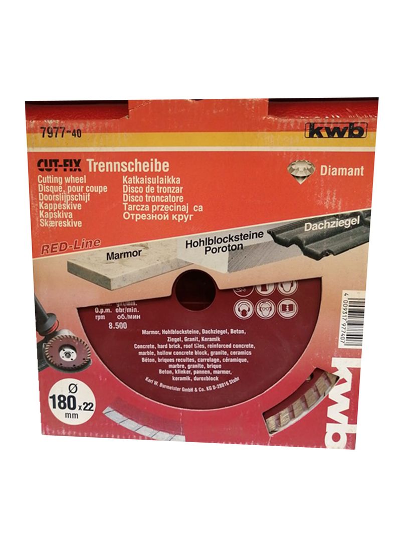 Disco Corte Diamantado Turbo 7 180mm Kwb 7977-40-1