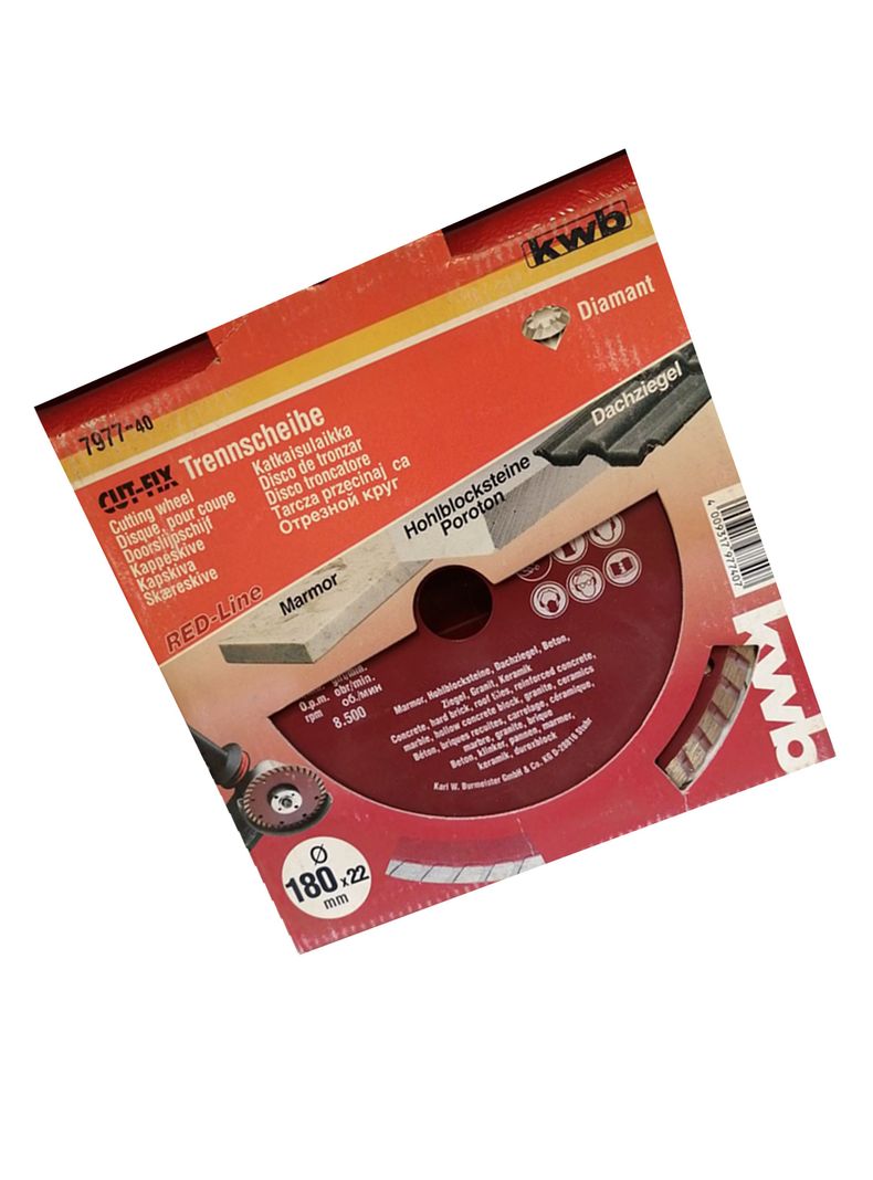Disco Corte Diamantado Turbo 7 180mm Kwb 7977-40-2